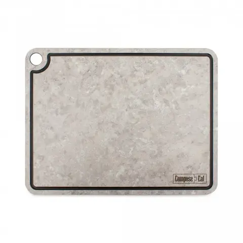 Доска разделочная с желобом 33x25см ComposeEat Elegance мрамор белый