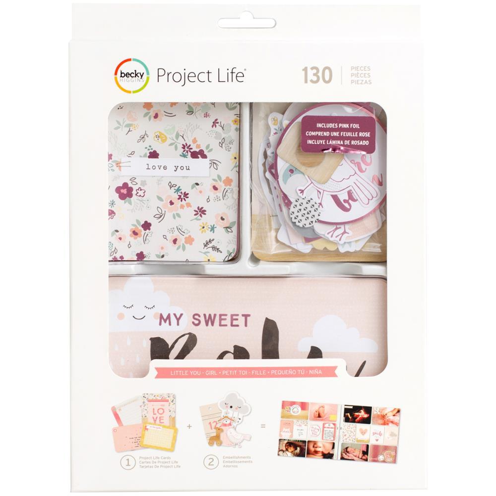 Kit набор карточек и украшений для Project Life- Little You Girls - 130шт