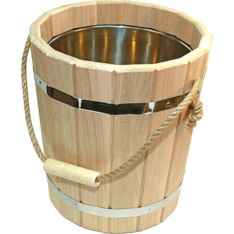 Деревянное ведро запарник для бани 5 л. Купить оптом и в розницу в интернет магазине Добродед