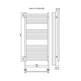 Полотенцесушитель электрический Terminus Грета П14 500x1060, ТЭН HT-1 300W, левый/правый