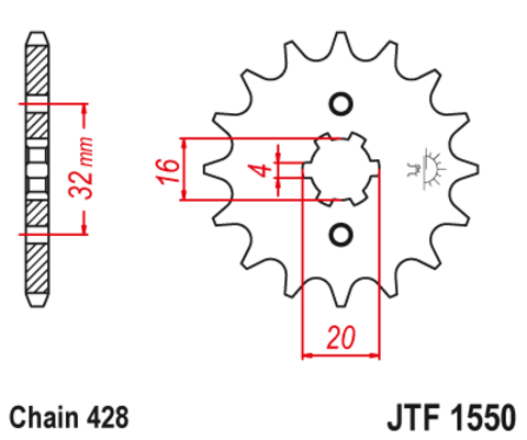 Звезда ведущая JTF1550-14