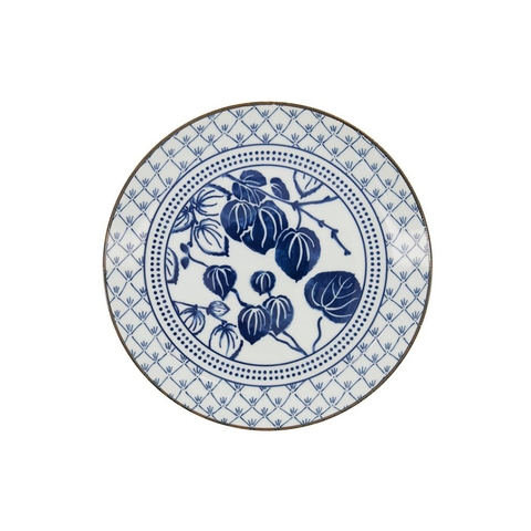 Тарелка 25.7см Tokyo Design 16723 синяя/белая