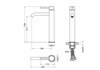 Aquatek AQ1304BGM AQ1304BGM ЕВРОПА смеситель для раковины высокий 215, без донного клапана, шлиф. черный хром