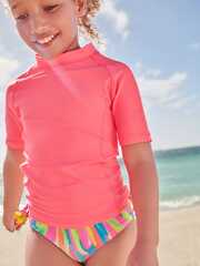 Рашгард с коротким рукавом для девочки Next N16-678, Розовый