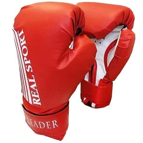Перчатки боксерские  LEADER 12 унций, красный