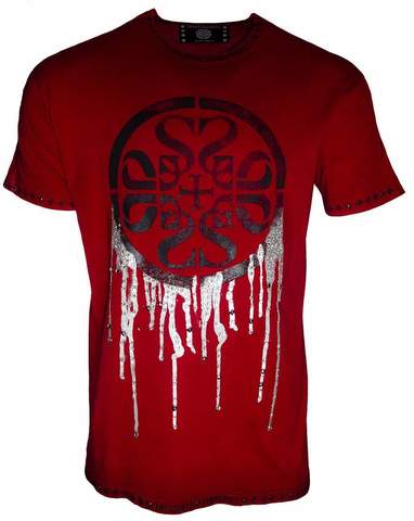 The Saints Sinphony | Футболка мужская DRIP LOGO RED WITH BLACK TS3263 перед