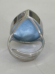 Аквамарин капля (кольцо из серебра)