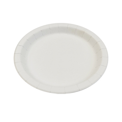 Тарелка одноразовая мелкая 230 мм белая ламинированная
