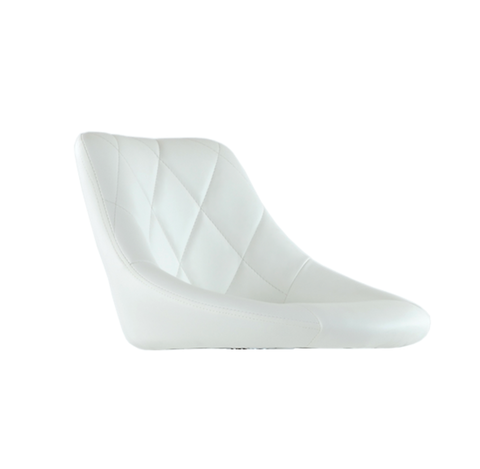 Сиденье для барного стула Комфорт/Comfort, экокожа, белое (сидение), распайка 10х10 см