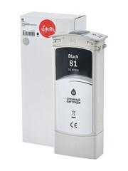 Струйный картридж Sakura C4930A (№81 Black) для HP Designjet 5000/5000PS/5500/5500PS, водорастворимый тип чернил, черный, 750 мл.