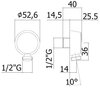 Cezares CZR-AI5-BIO CZR-AI5-BIO Штуцер, круглое сечение, цвет  белый матовый
