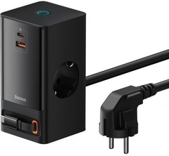 Зарядное устройство Baseus GaN5 PowerCombo PowerStrip 2AC+2C+U 65W USB Type-C, USB черный