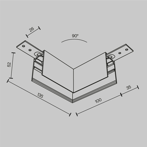 Коннектор угловой Maytoni Exility TRA034HCL-41W