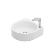 ArtCeram WONDER WNL004 01 34 Раковина накладная/подвесная 48х44 см, с 1 отв под смеситель, цвет белый + покр SANIGLAZE фото