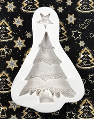 Молд Ёлка нарядная, силикон 12,5*5,5*2,5см