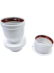 Адаптер для раздельной системы с D60/100 на D80 (газоход + воздуховод) (арт. BX-002)