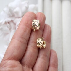 Швензы фактурные 12*8 мм с французским замком, позолота, Ш140