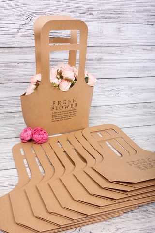 Сумка для цветов, Крафт, 20*40*10 см, 1 шт.