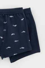 трусы/ уп  для мальчика  К 1980-2уп/морской синий,акулы