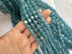 Нить бусин из тонированного кварца 7-8мм (галтовка)