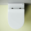Ceramica Nova Metropol CN4004 Напольный пристенный унитаз-соло с ультра тонким сидением с функцией плавного закрытия, цвет: белый