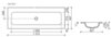Ceramica Nova Grace CN7016WX Раковина накладная без отверстия под смеситель, 121x45.7, цвет: белый