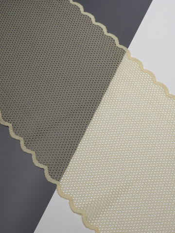Эластичное кружево сливочное масло крупная ячейка ширина 20 см