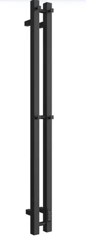 Полотенцесушитель электрический ДВИН X-2 Plaza neo 120/8 (К диммер квадрат Чёрный матовый)