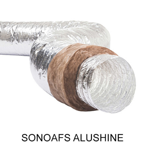 Воздуховод гибкий звукоизолированный Ровен SONOAFS-ALUSHINE 457 мм