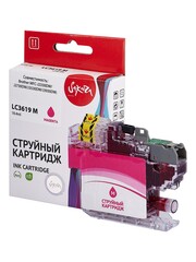 Струйный картридж Sakura LC3619M для Brother MFC-J2330DW, J2730DW, J3530DW, J3930DW, пигментный тип чернил, пурпурный, 18,4 мл., 1500 к.