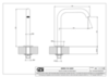 Gessi 54091#726 FLESSA Излив для раковины средний, Warm Bronze Br.
