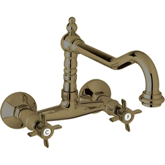 Cezares LORD-LLP-02 LORD-LLP-02 Кухонный смеситель настенного монтажа бронза, ручки бронза фото