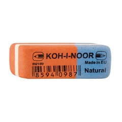 Ластик для графита и чернил сине-красный KOH-I-NOOR 6521/80, 41х14х8мм