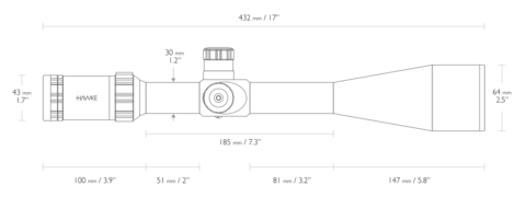 ОПТИЧЕСКИЙ ПРИЦЕЛ HAWKE SIDEWINDER 8-32X56(SR PRO)