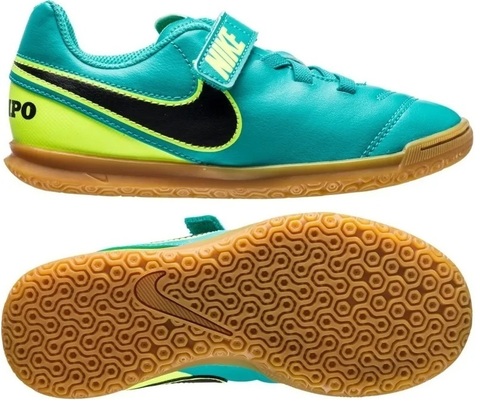 Бутсы для зала футзалки детские Nike Tiempo Rio III V IC 819193-307