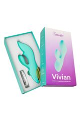 Мятный вибратор-кролик Vivian - 20 см. - 