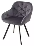 фото 3 Стул GALE 360 град. поворот. BLUVEL-14 GREY, велюр/ черный каркас, М-City на profcook.ru