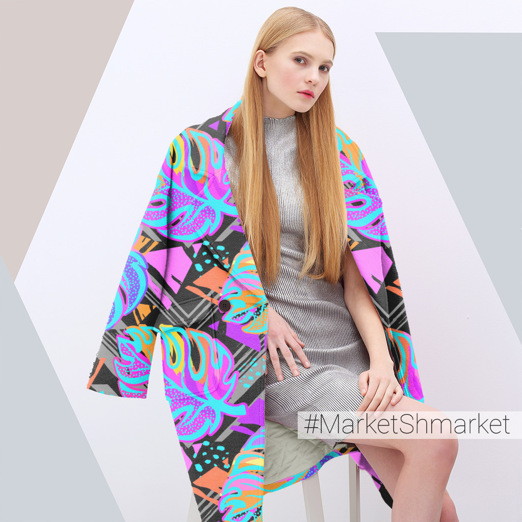 Ткани Неоновые тропики - закажи на #MarketShmarket.com любая ткань с ...