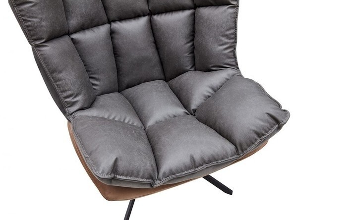 Кресло DC-1565G, коричневый/серый/ноги металл