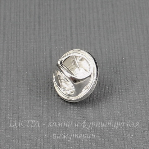 Основа для броши - значка 12х8 мм (цвет - серебро)(из 2х частей)