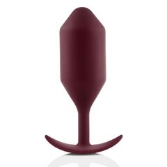 Бордовая пробка для ношения B-vibe Snug Plug 5 - 14 см. - 