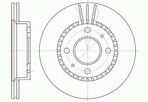 Диск тормозной вентилируемый G-brake  GR-02236