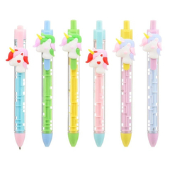 Ручка шариковая, автоматическая, Basir, синие чернила, серия "ЕДИНОРОГ", с лабиринтом на корпусе, 36 шт