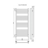 Полотенцесушитель электрический Terminus Грета П18 500x1400, ТЭН HT-1 300W, левый/правый