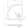 BelBagno TRAY-MR-UNO-R-80-550-35-W TRAY-MR-UNO-R-80-550-35-W Поддон из искусственного мрамора