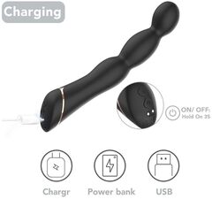 Черный вибратор для G-точки Laband - 21 см. - 