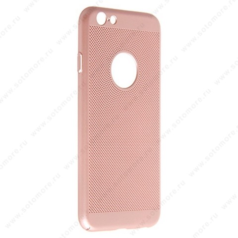 Накладка пластиковая перфорированная для Apple iPhone 6s/ 6 розовый