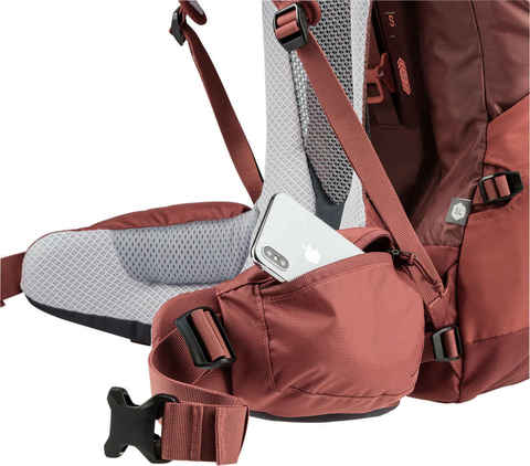 Картинка рюкзак туристический Deuter Futura Air Trek 55+10 SL redwood-lava - 9