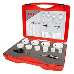 Набор коронок Bi-metall Universal 19-64мм HSSE-Co8 12пр Ruko 126303