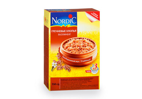Хлопья Nordic гречневые, 550г